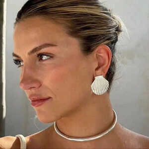 Seashell Stainless Steel Waterproof Earrings